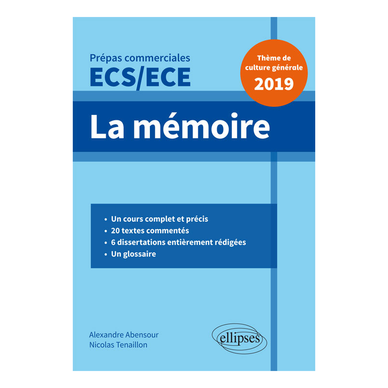 Thème de culture générale - Prépas commerciales ECS / ECE 2019