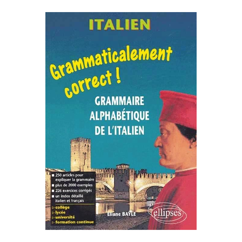 Grammaire alphabétique de l'italien