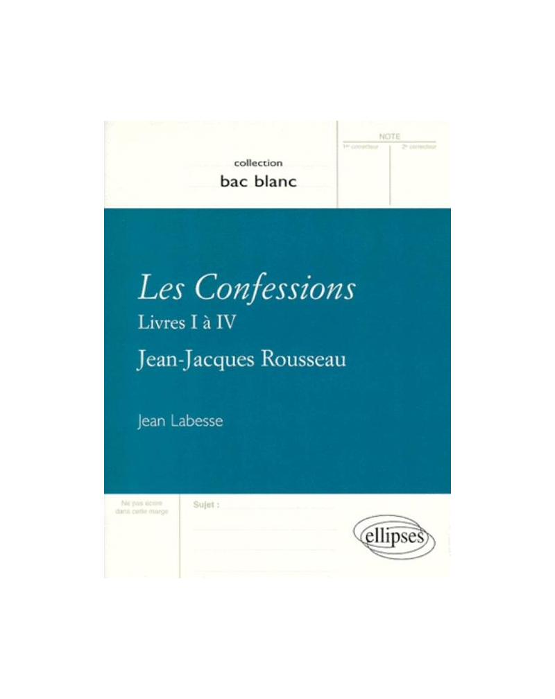 Rousseau, Les Confessions (Livres I à IV)