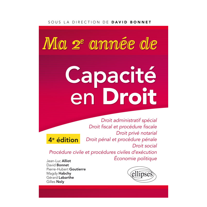 Ma 2e année de capacité en droit - 4e édition