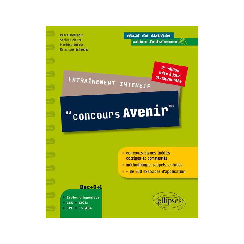 Entraînement intensif au concours Avenir® • 2e édition mise à jour et augmentée