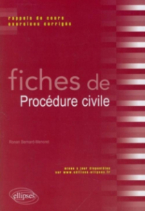Fiches de Procédure civile. Rappels de cours et exercices corrigés