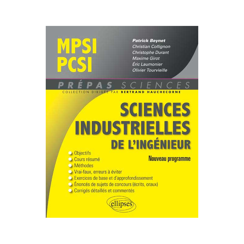 Sciences industrielles pour l’ingénieur MPSI - PCSI - Nouveau programme