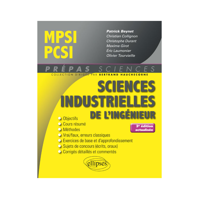 Sciences industrielles de l'ingénieur MPSI - PCSI - 3e édition actualisée