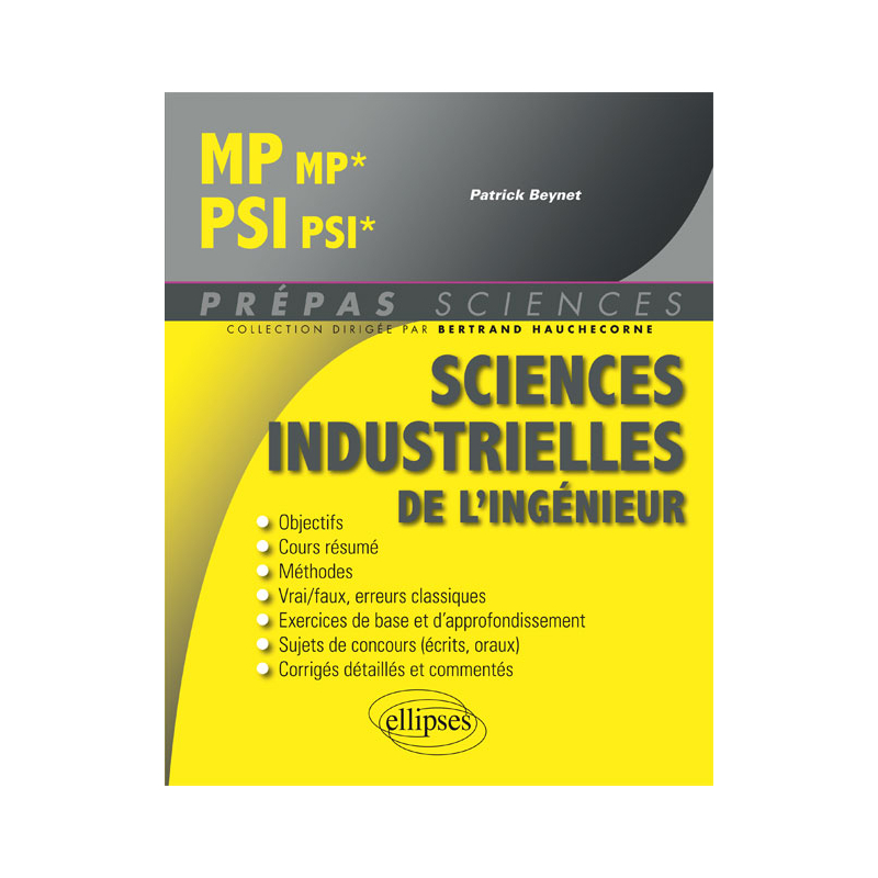Sciences industrielles de l'ingénieur MP/MP* - PSI/PSI*