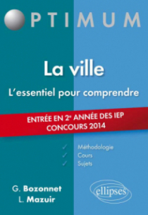 La ville -  entrée en 2e année des IEP - concours 2014