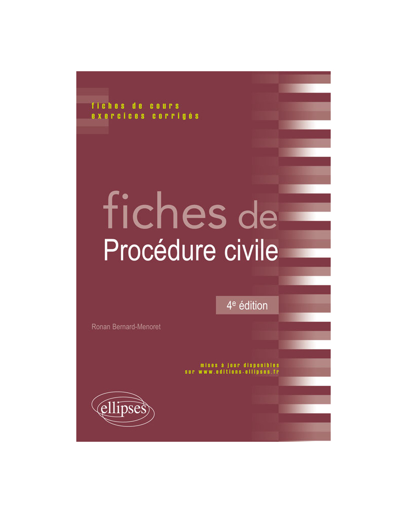 Fiches de Procédure civile - 4e édition