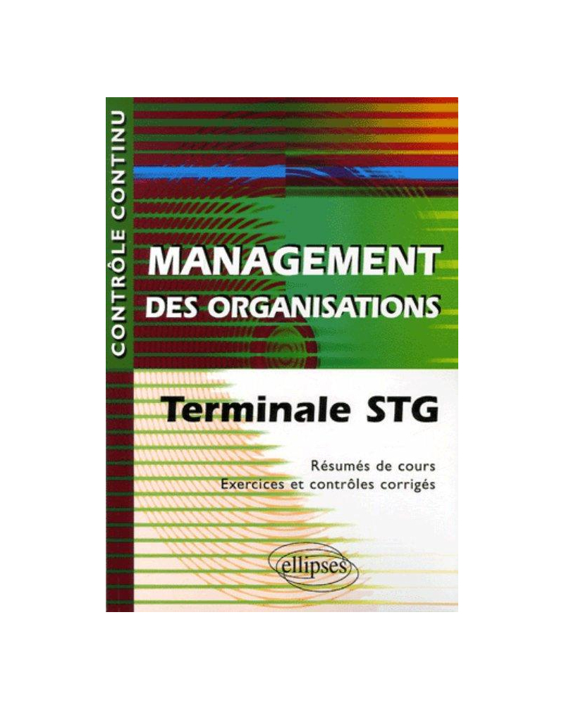 Management des organisations - Terminale STG