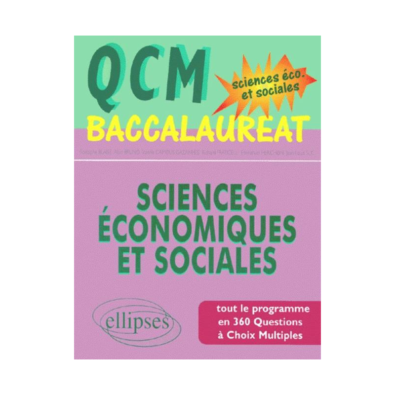 QCM Baccalauréat - sciences économiques et sociales