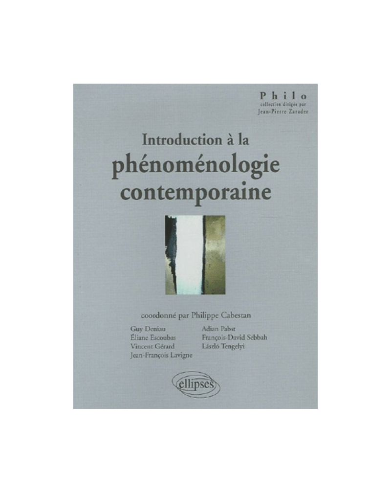 Introduction à la phénoménologie contemporaine