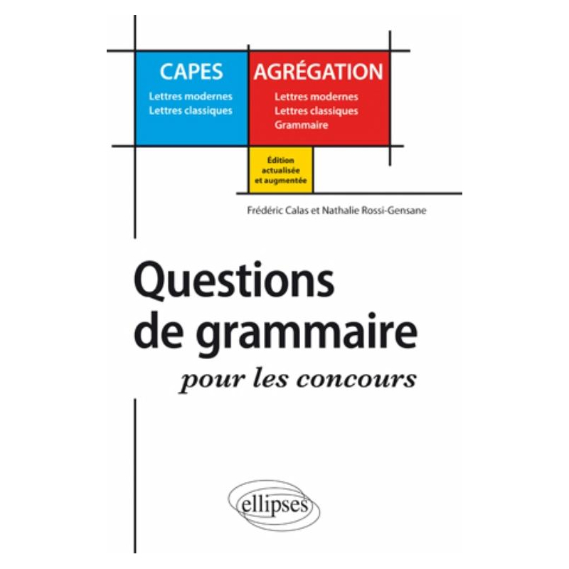 Questions de grammaire pour les concours - 2e édition