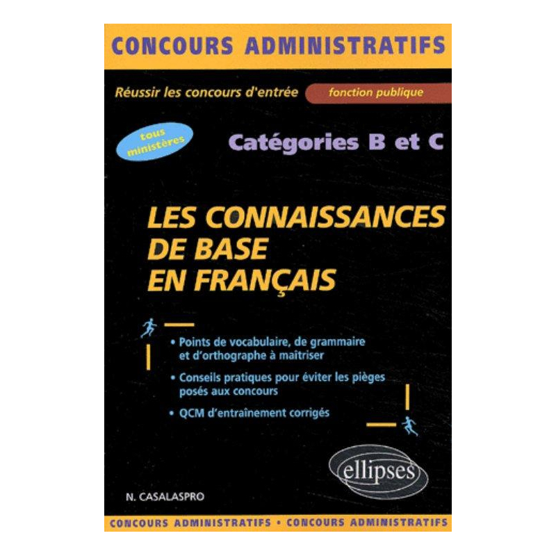 Les connaissances de base en français - catégories B et C