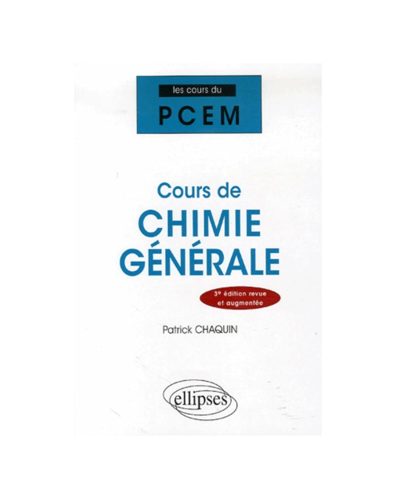 Cours de chimie générale, 3e édition revue et augmentée