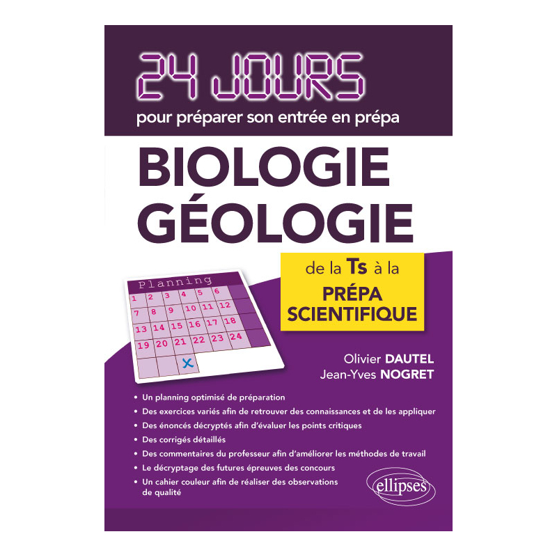 Biologie - Géologie - 24 jours pour préparer son entrée en prépa