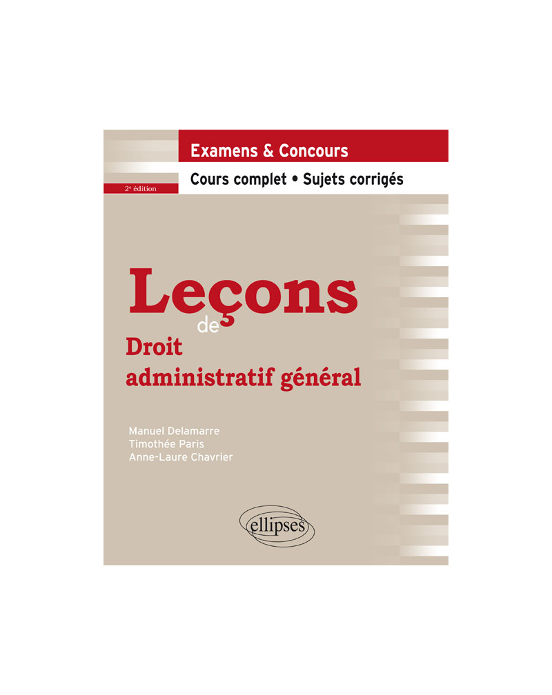 Leçons de Droit administratif général, 2e édition