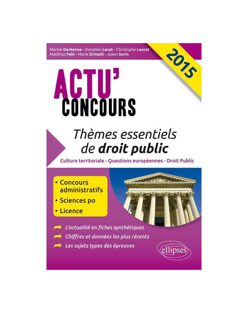 Thèmes essentiels de droit public - 2015