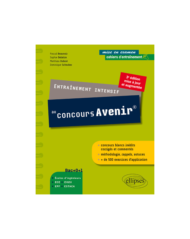 Entraînement intensif au concours Avenir® - 3e édition mise à jour et augmentée