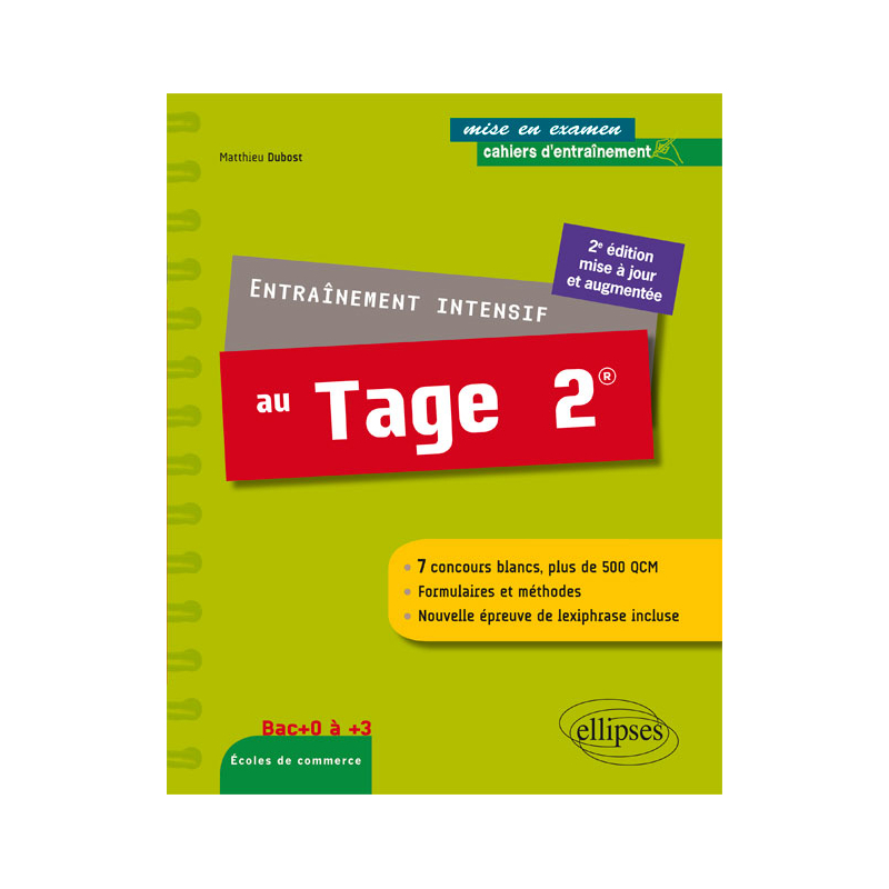 Entraînement intensif au Tage 2® - 2e édition mise à jour et augmentée