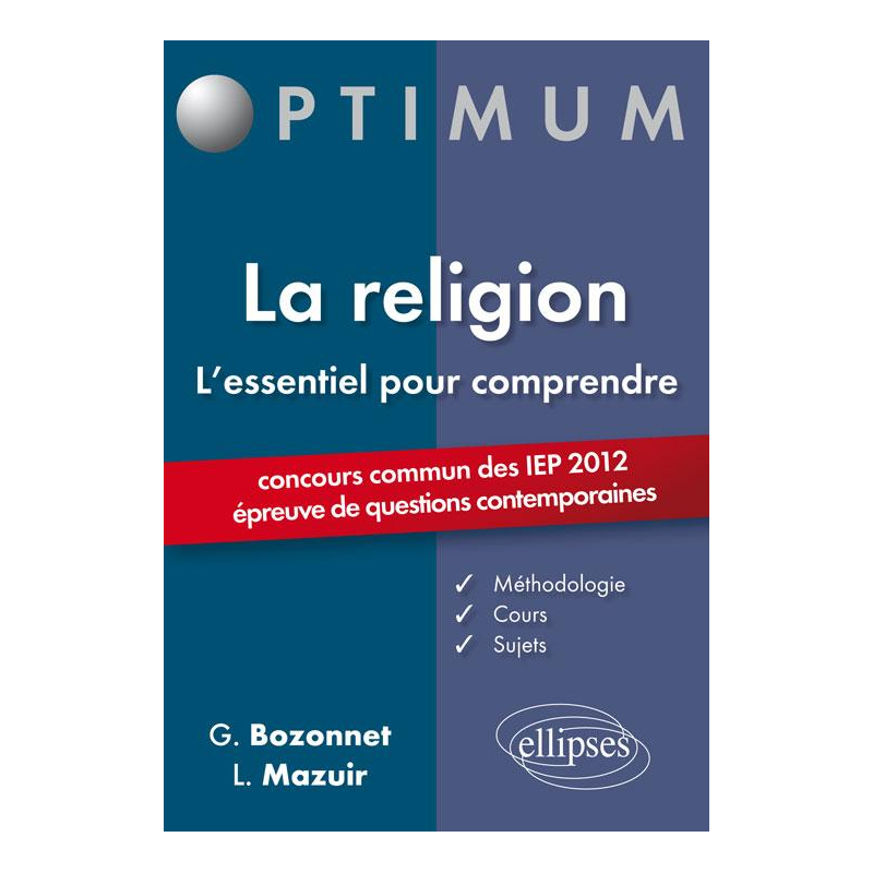 L'essentiel pour comprendre la religion (IEP 2012)