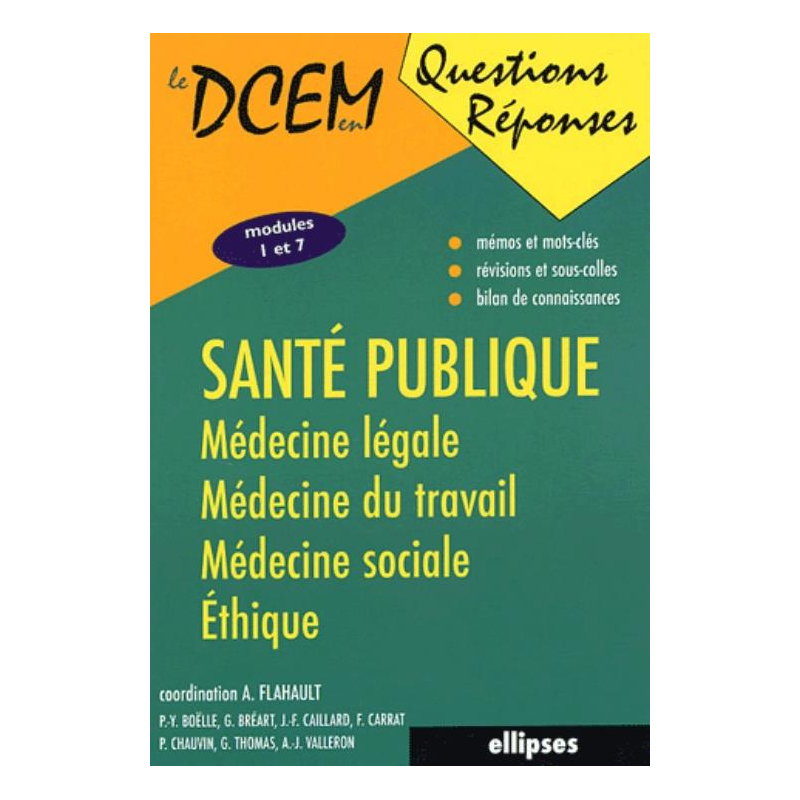 Santé publique, médecine légale, médecine du travail, médecine sociale, éthique