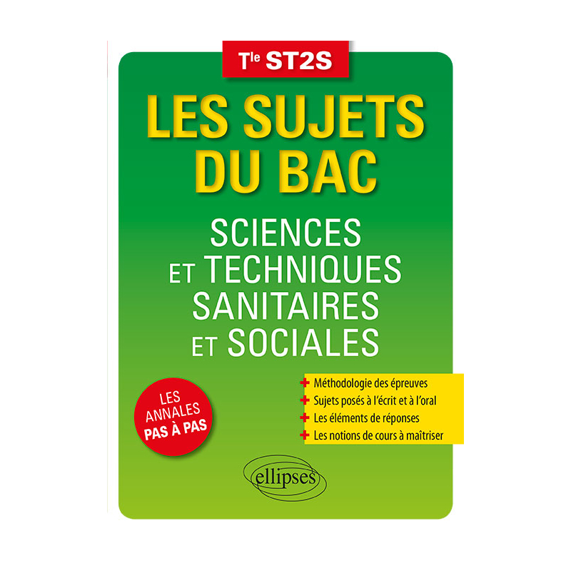Sciences et techniques sanitaires et sociales - Terminale ST2S