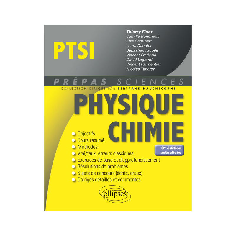 Physique-Chimie PTSI - 3e édition actualisée