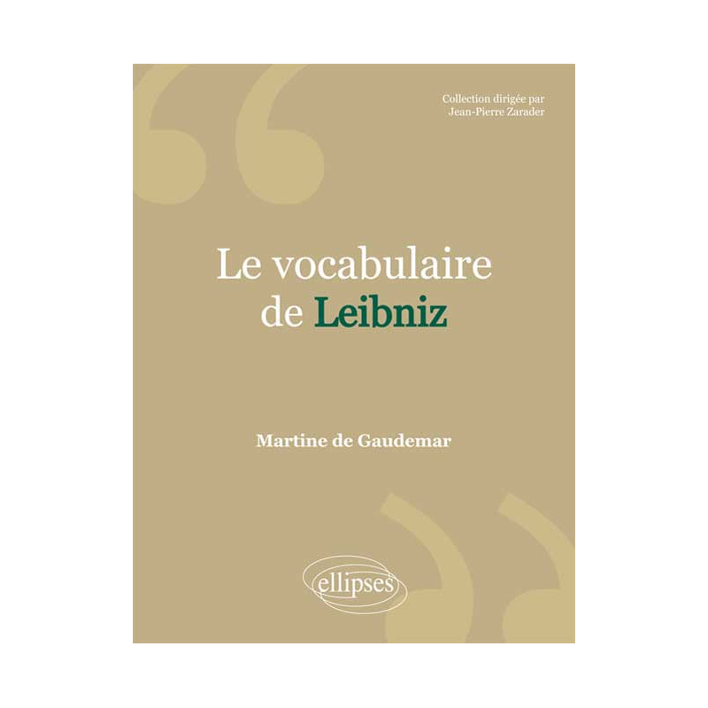 Le vocabulaire de Leibniz
