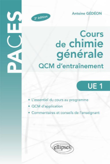UE1 - Cours de chimie générale. QCM d'entraînement