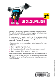 Un calcul par jour - niveau Seconde - 24 semaines d'entraînement pour (re)partir sur de bonnes bases en mathématiques