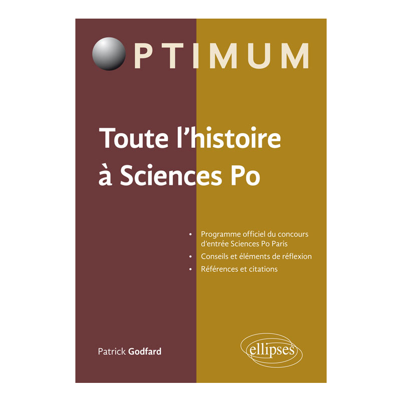 Toute l'histoire à Sciences Po. Programme officiel du concours d'entrée Sciences Po Paris
