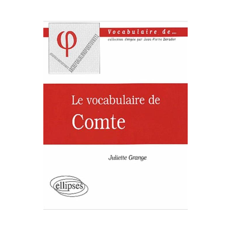 Le vocabulaire de Comte