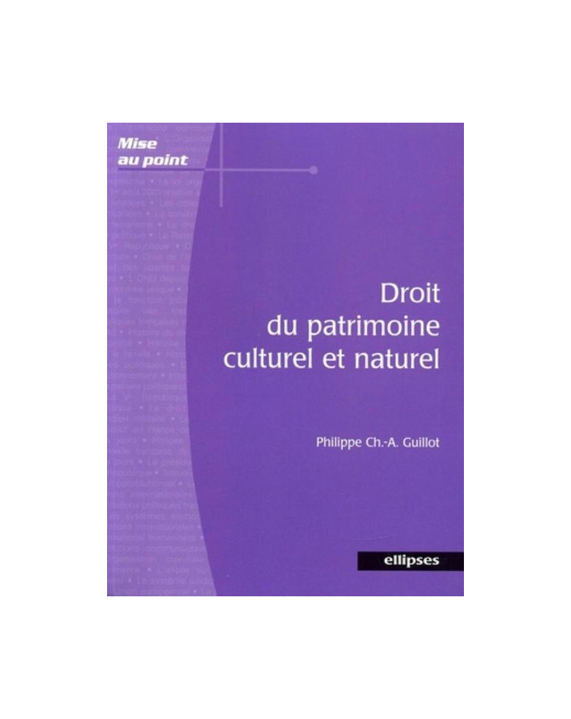 Droit du patrimoine culturel et naturel