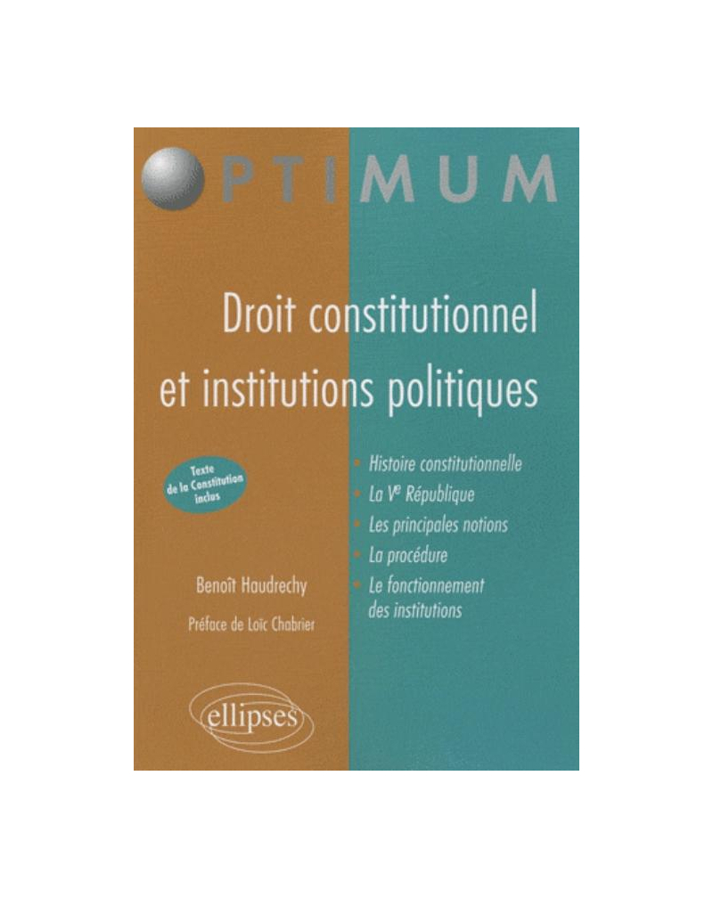 Droit constitutionnel et institutions politiques