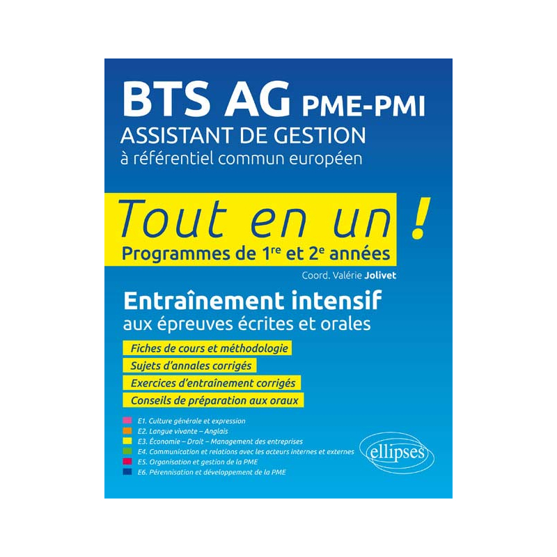 BTS AG PME-PMI ­ Assistant de gestion à référentiel commun européen
