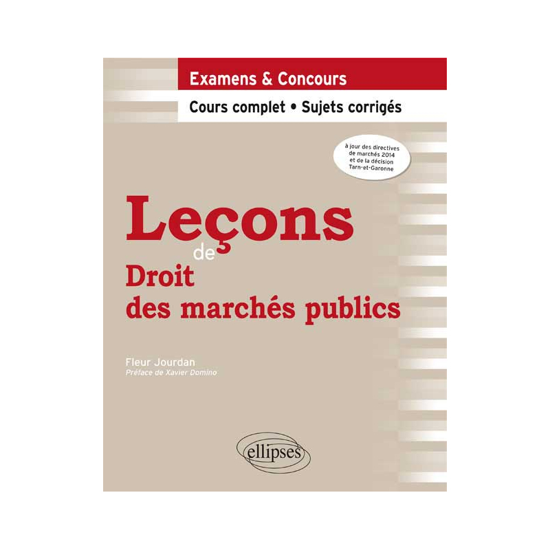 Leçons de Droit des marchés publics