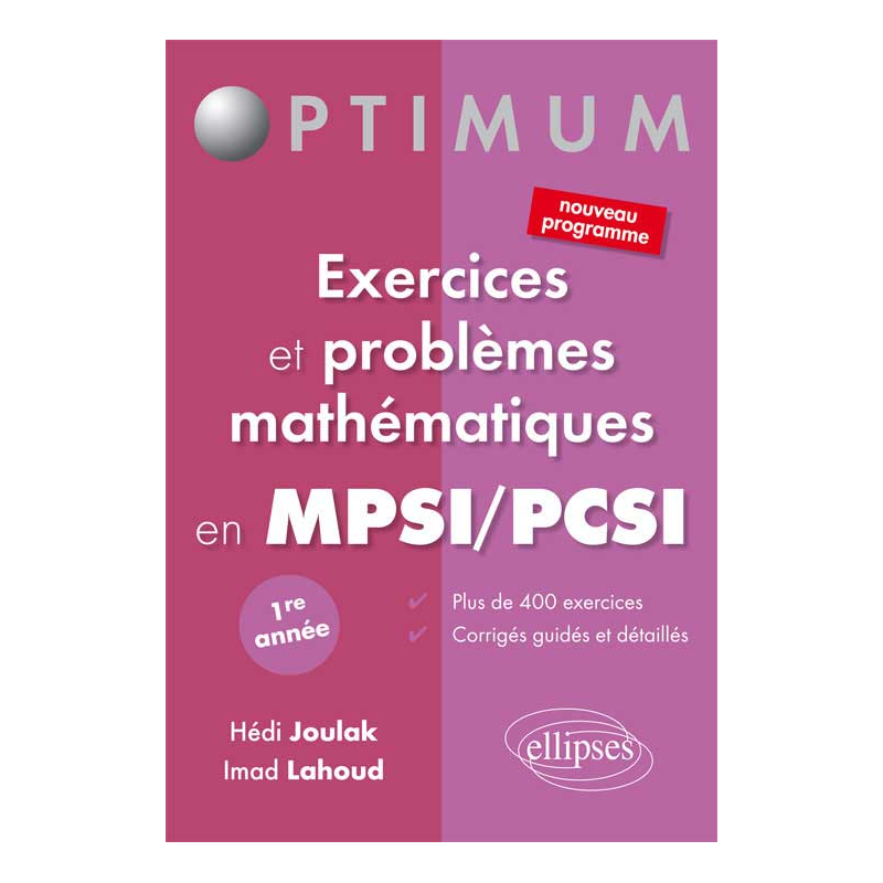 Exercices et problèmes mathématiques en PCSI/MPSI - 1e année