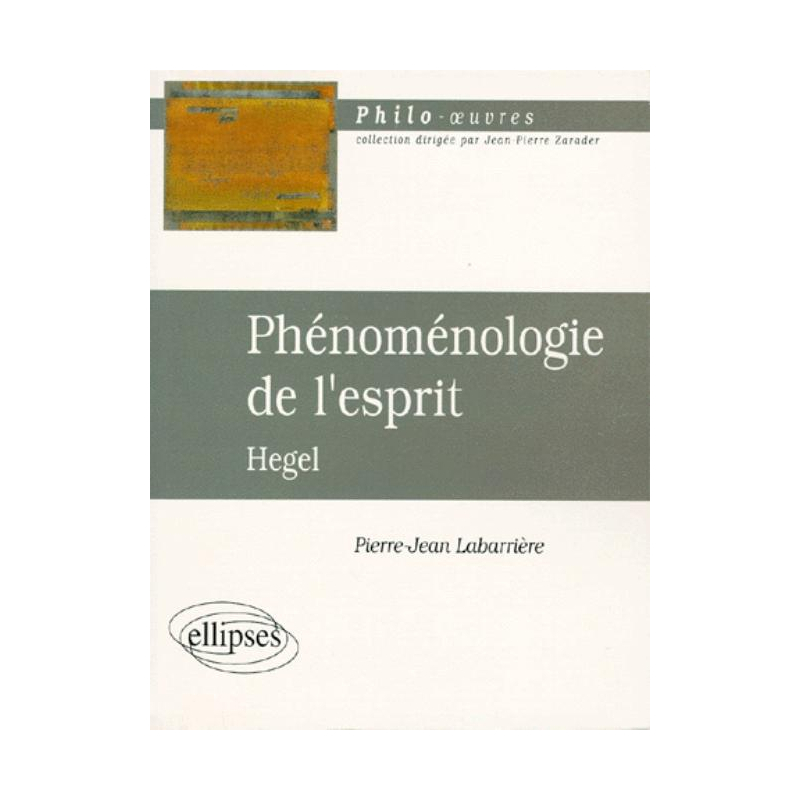 Hegel, Phénoménologie de l'esprit