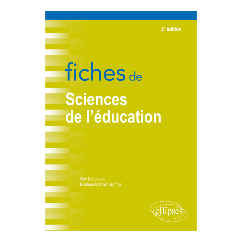Fiches de sciences de l'éducation - 2e édition