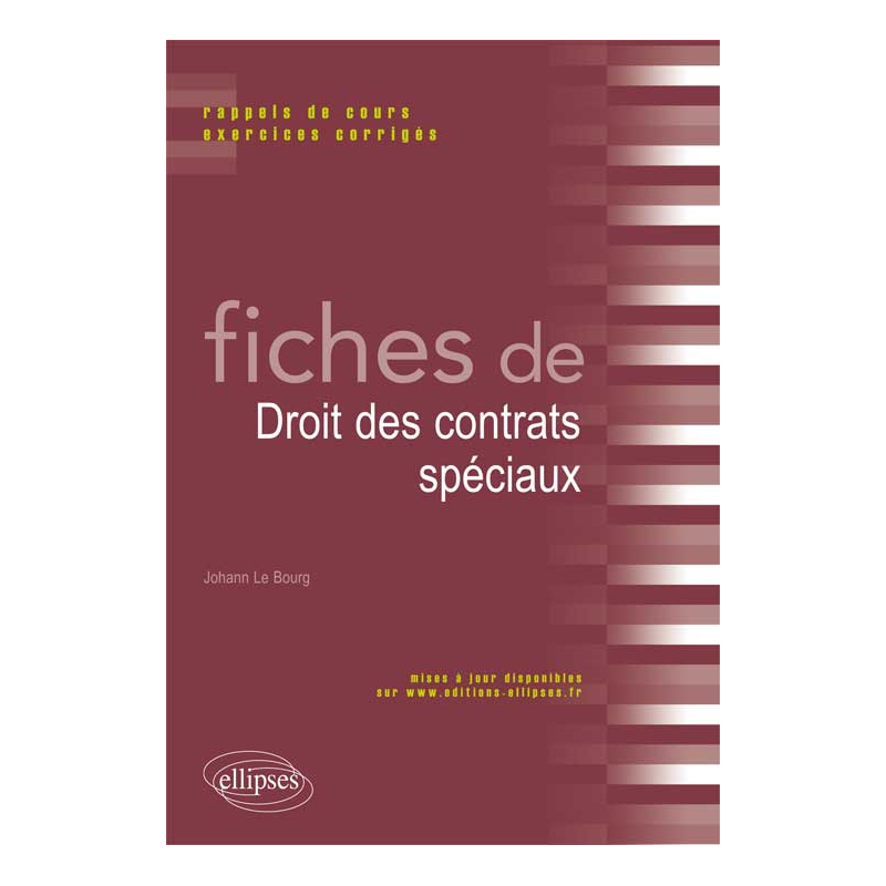Fiche de Droit des contrats spéciaux