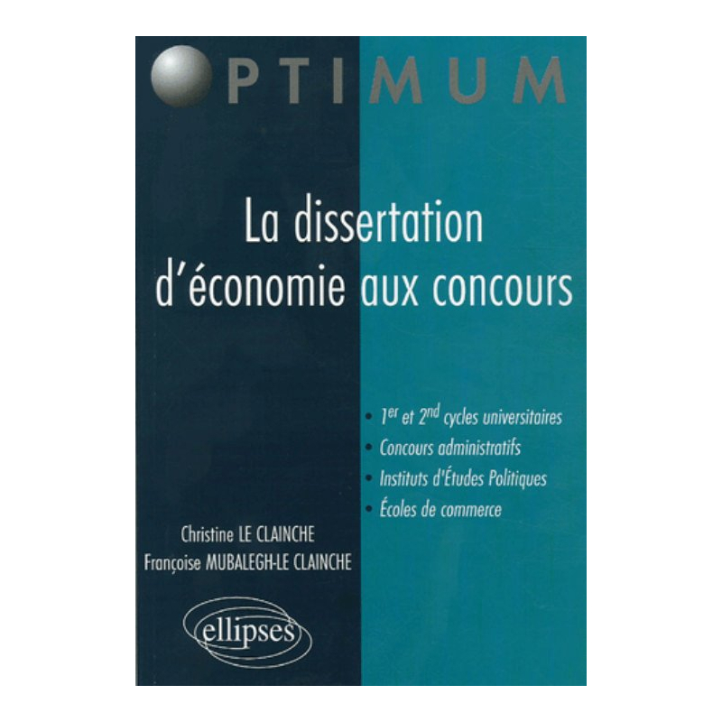 La dissertation d'économie aux concours