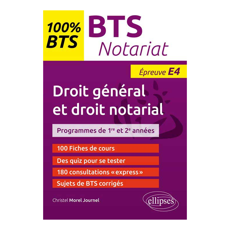 BTS Notariat - Epreuve de droit général et droit notarial (E4/U4)