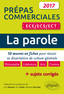 La parole. 50 œuvres en fiches pour réussir sa dissertation de culture générale - prépas commerciales ECE / ECS / ECT 2017