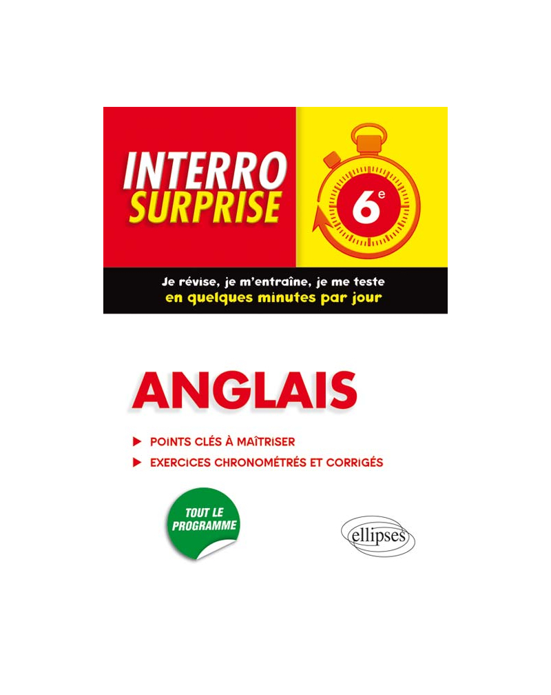 Anglais Interro Surprise  6e - Grammaire et Vocabulaire