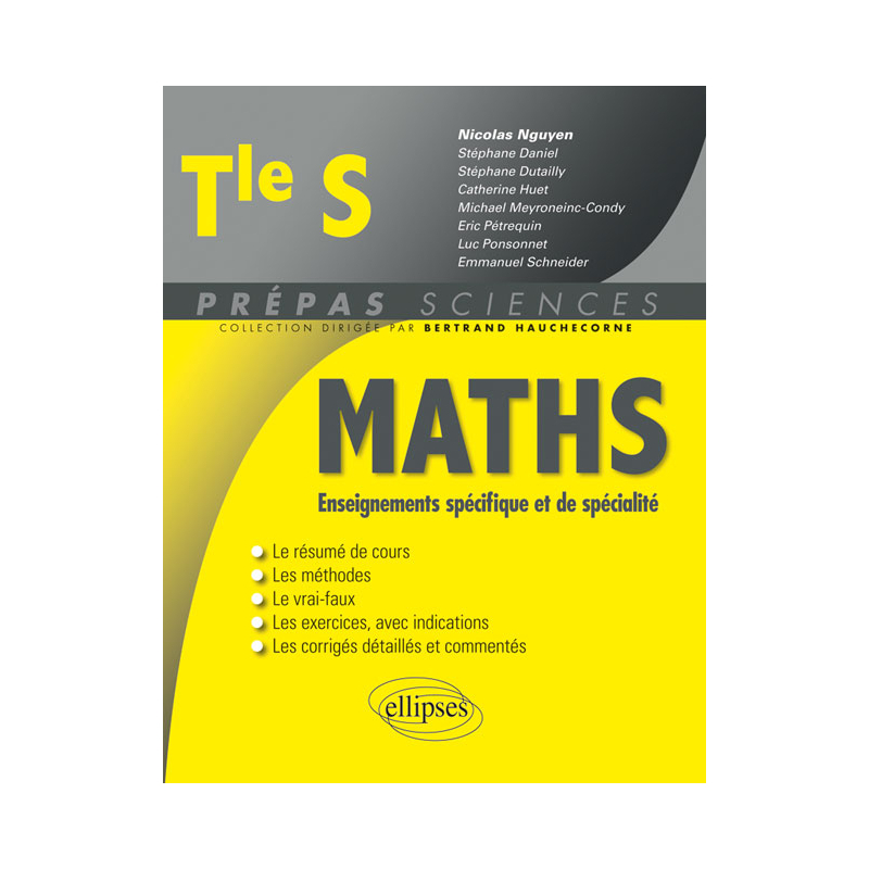Mathématiques Terminale S enseignements spécifique et de spécialité