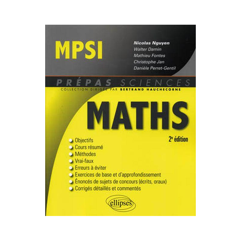 Mathématiques MPSI - 2e édition