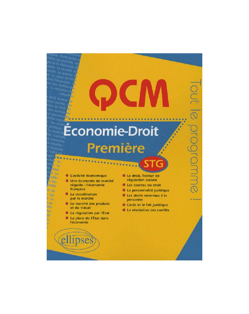QCM économie-droit - Première STG