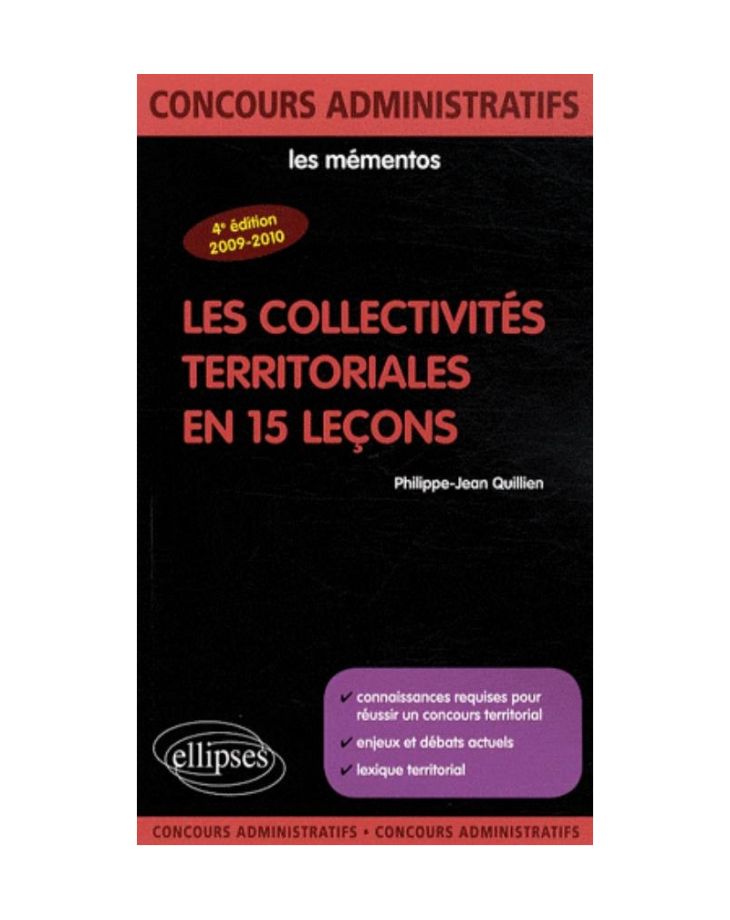 Les collectivités territoriales en 15 leçons - 4e édition