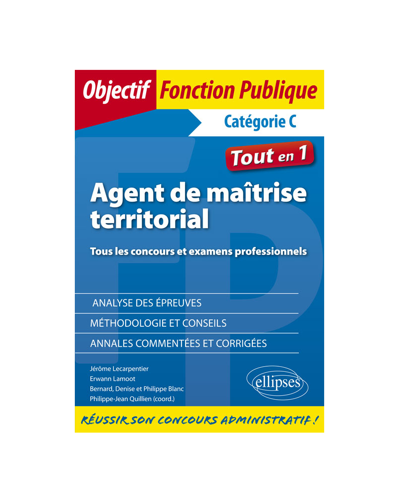 Agent de maîtrise territorial. Concours et examens professionnels - Catégorie C