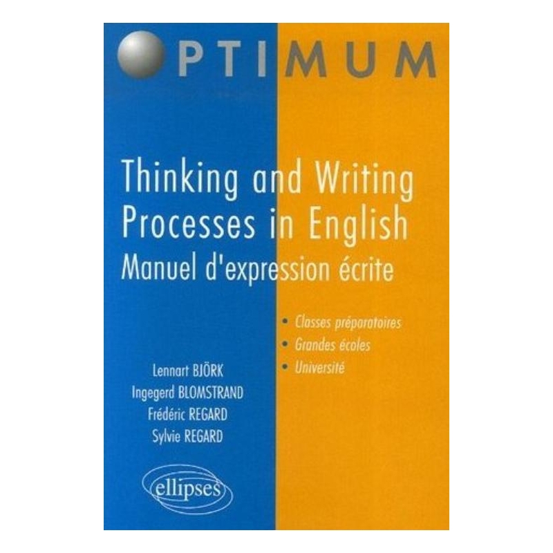 Thinking and Writing Processes in English - Manuel d'expression écrite