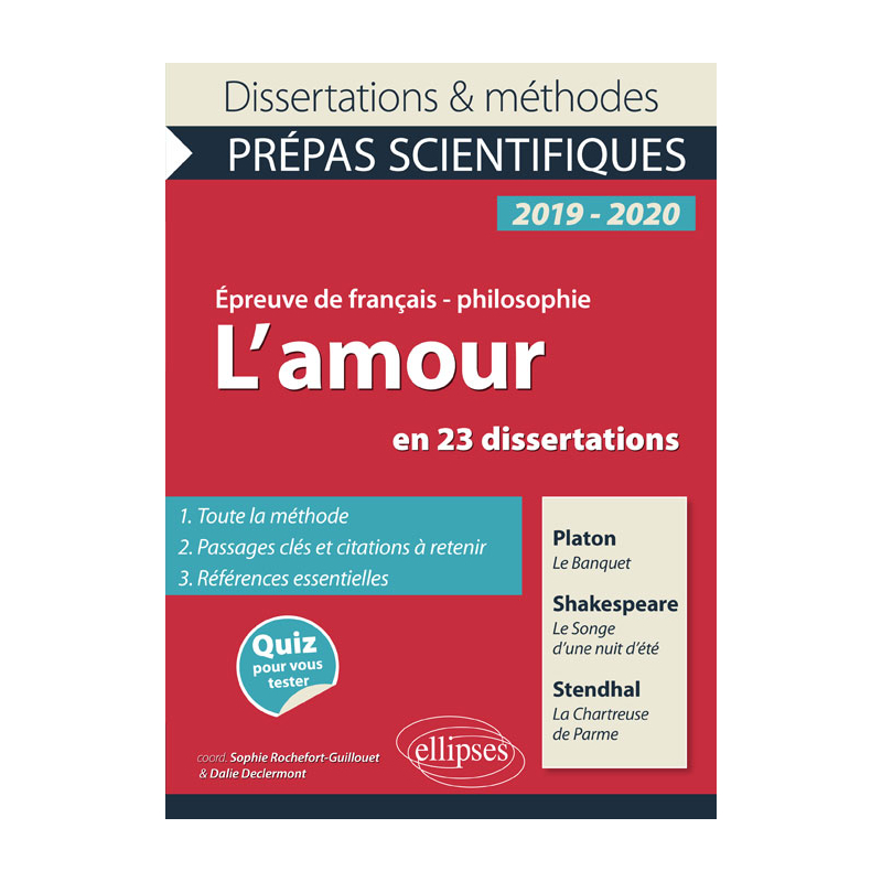 Thème et les trois œuvres. Epreuve de français/philo. Prépas scientifiques 2019-2020